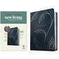 NLT Personal Size Giant Print Bible, Filament Enabled (Leatherlike, Navy Vines, Red Letter) - Imitation Leather