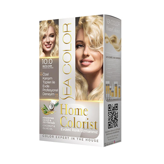 Sea Color Home Colorist Hair Dye Kit - Vibrant Color, Grey Coverage, At-Home Dyeing Solution