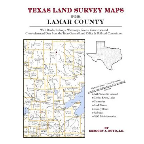 Texas Land Survey Maps for Lamar County - Paperback