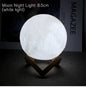 8cm (3.1 in) Moon Lamp LED Night Light – Battery-Powered with Stand, Starry Bedroom Decor & Kids Gift