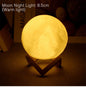 8cm (3.1 in) Moon Lamp LED Night Light – Battery-Powered with Stand, Starry Bedroom Decor & Kids Gift