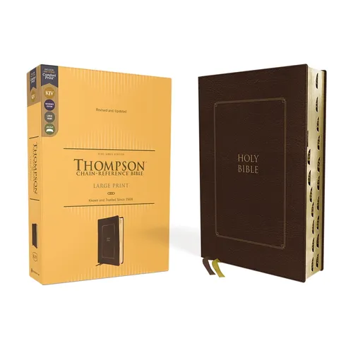 Kjv, Thompson Chain-Reference Bible, Large Print, Leathersoft, Brown, Red Letter, Thumb Indexed, Comfort Print - Imitation Leather