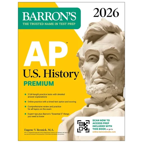 AP U.S. History Premium, 2026: Prep Book with 5 Practice Tests + Comprehensive Review + Online Practice - Paperback