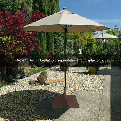24 Inch Square Patio Umbrella Base 50 LBS Weighted
