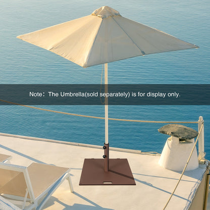 24 Inch Square Patio Umbrella Base 50 LBS Weighted