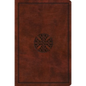 ESV Value Compact Bible (Trutone, Chestnut, Mosaic Cross Design) - Imitation Leather
