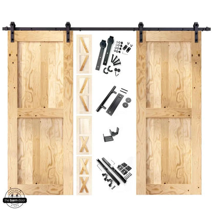 Classic Double Barn Door Kit | Black Hardware