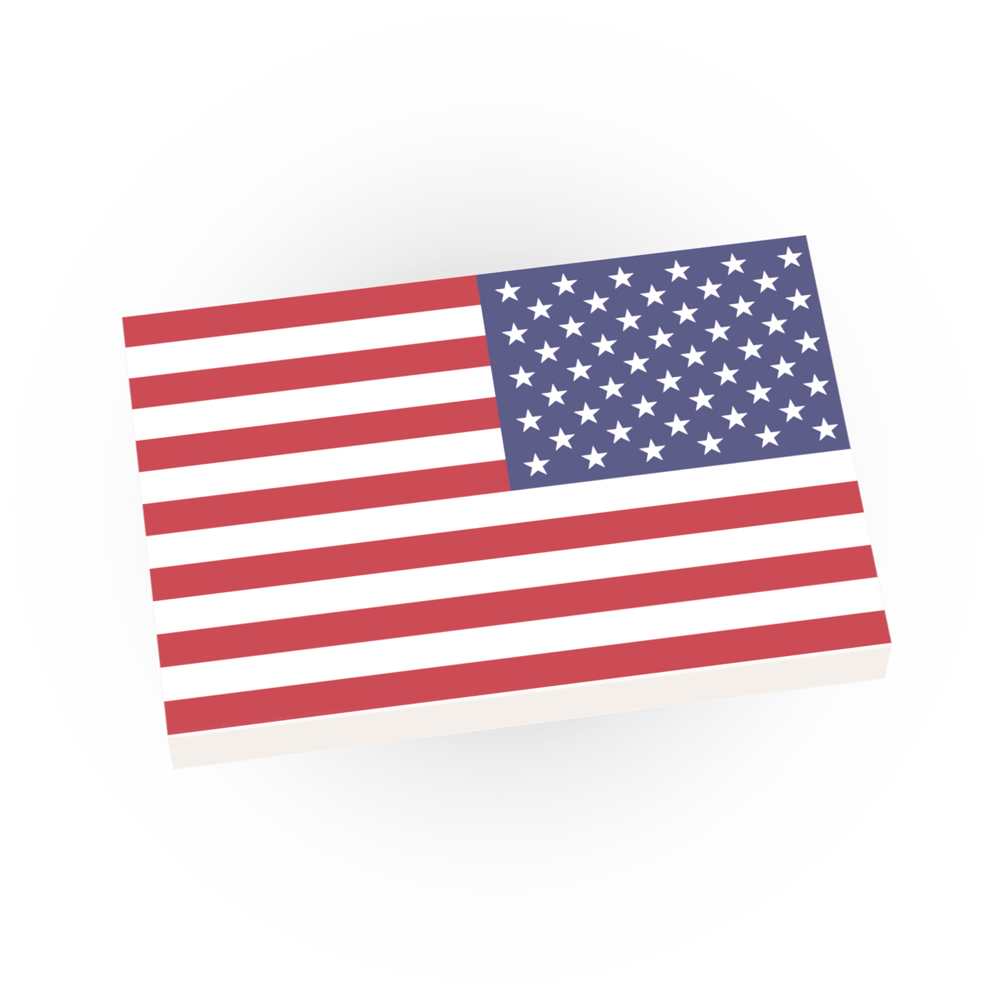 United States Reversed Flag - USA - Custom Printed 2x3 Tile - Made Using LEGO® Parts