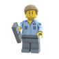 United Studs Postal Worker (Male) -  Custom Printed Minifig - Made Using LEGO® Parts