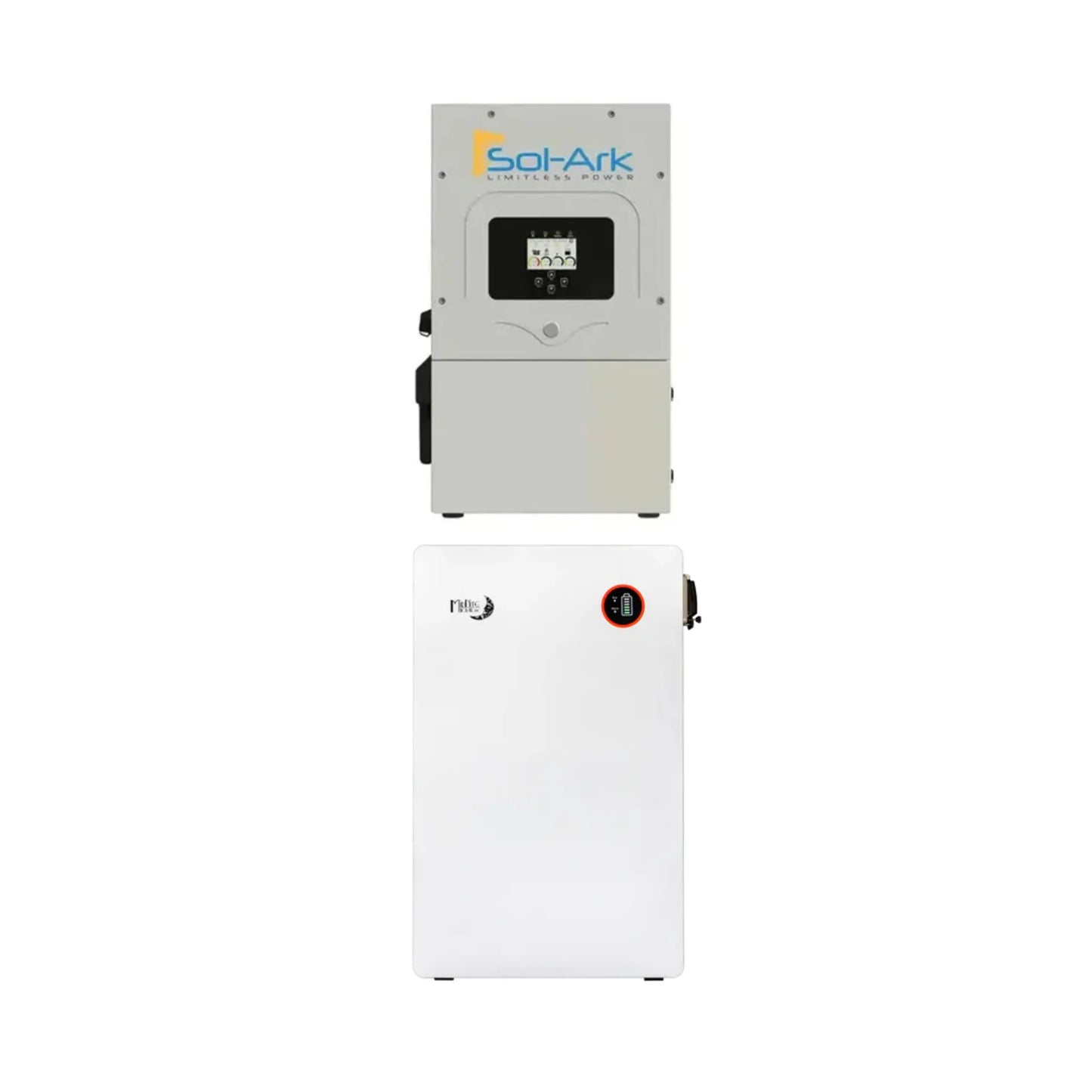 Sol-Ark 15kW Hybrid Inverter + Midnite Power MNPowerflo16 ESS | 16.1 kWh Lithium Wall Mount Battery + 15kW Hybrid Inverter Bundle | Outdoor Rated Whole Home Backup