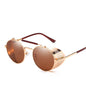 Windshield Round Retro Colored Reflective Sunglasses