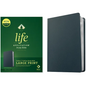 NLT Life Application Study Bible, Third Edition, Large Print (Genuine Leather, Navy Blue, Red Letter) - Leather