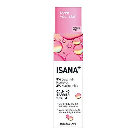 Isana Face Serum with 5% Seramide Complex, 2% Niacinamide - 30 ml Hydrating Skin Care