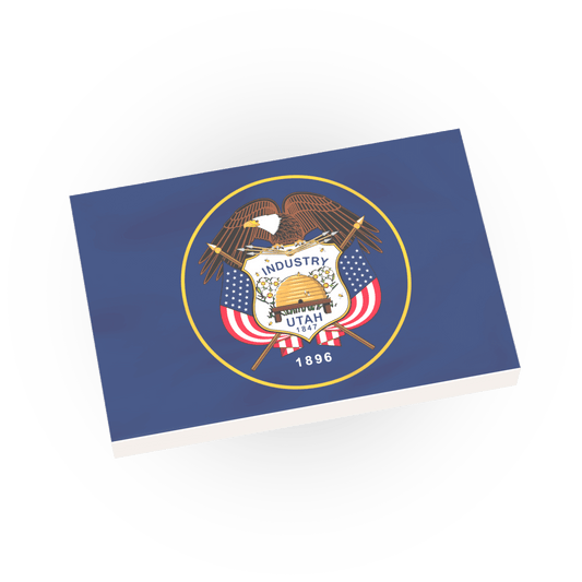 Utah Historical State Flag - Custom Printed - Made Using LEGO® Parts