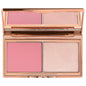 Hollywood Mini Blush & Glow Palette: Fair/Medium - Achieve a Radiant Hollywood Glow with this Portable Blush & Highlighter Palette