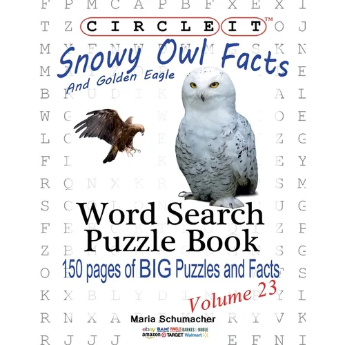 Circle It, Snowy Owl and Golden Eagle Facts, Word Search, Puzzle Book - Paperback