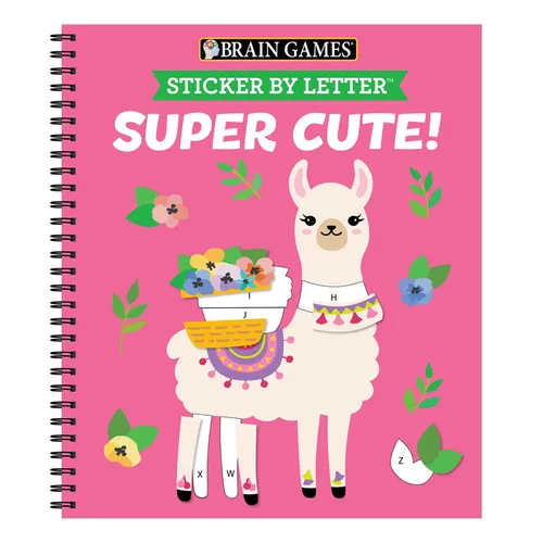 Brain Games - Sticker by Letter: Super Cute! - Spiral
