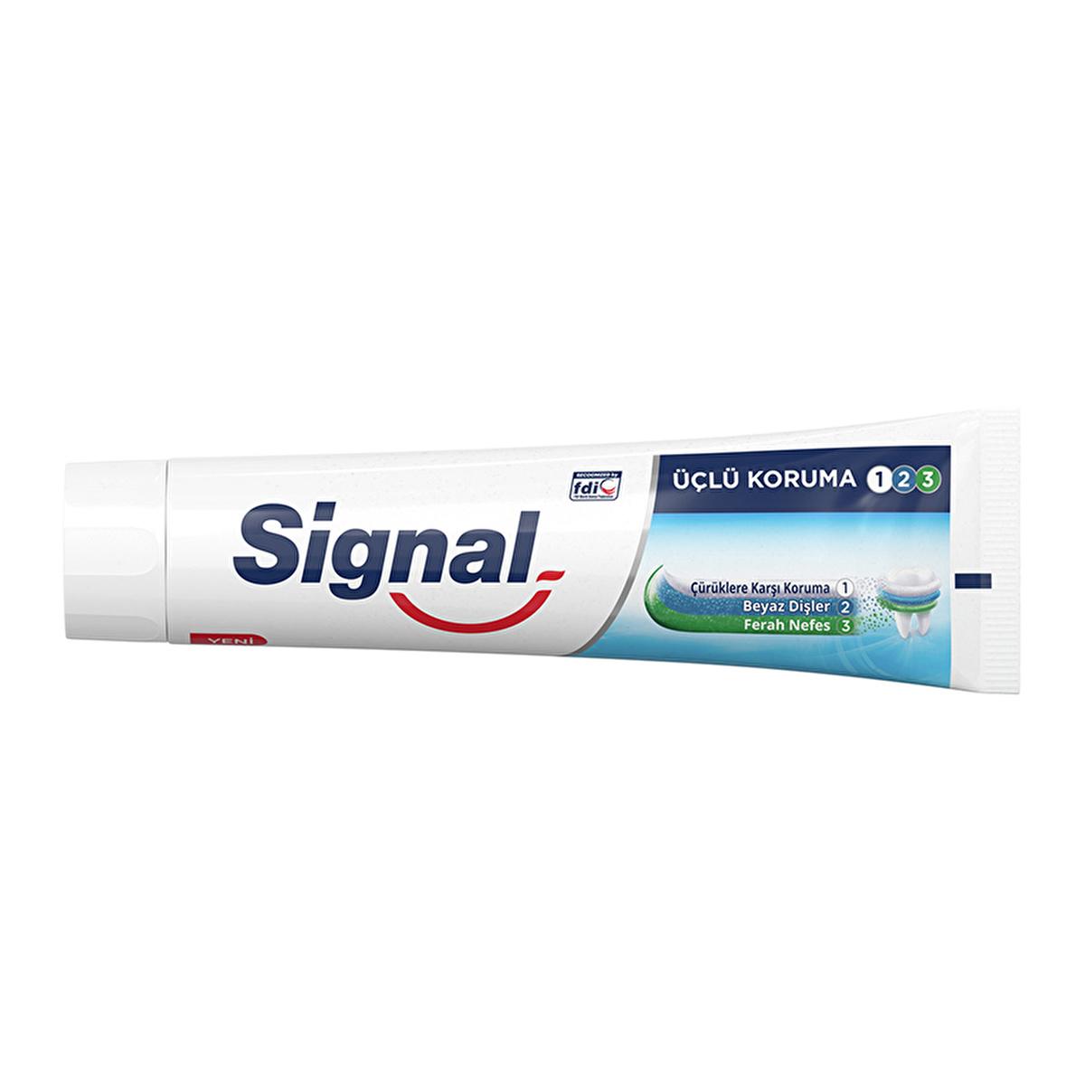 Signal Toothpaste Triple Protection with Fluoride & Calcium - 4.06 fl oz - Fresh Minty Flavor
