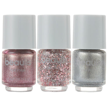 Beaulis 3-Pack Nail Polish - 80s Party Colors for Women | Eye-Catching Shades