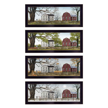 "Four Seasons Collection II" Framed Wall Art by Billy Jacobs | Modern Farmhouse Print for Living Room & Bedroom