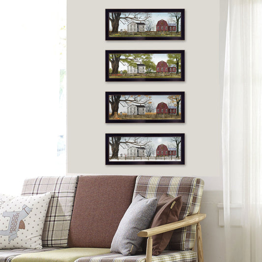 "Four Seasons Collection II" Framed Wall Art by Billy Jacobs | Modern Farmhouse Print for Living Room & Bedroom