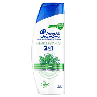 Head & Shoulders Anti-Dandruff Shampoo with Menthol - 2-in-1 Moisturizing Shampoo and Conditioner, Dermatologically Tested