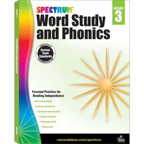 Spectrum Word Study and Phonics, Grade 3: Volume 82 - Paperback
