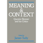 Meaning and Context: Quentin Skinner and His Critics - Paperback