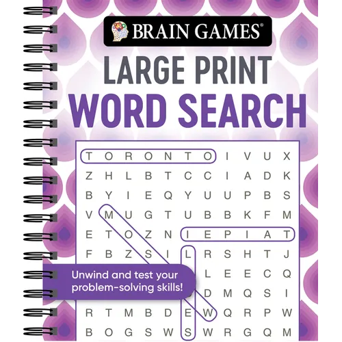 Brain Games - Large Print Word Search (Swirls) - Spiral