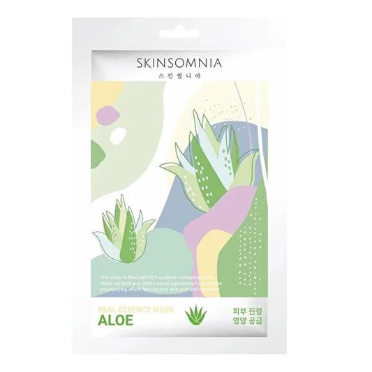 Skinsomnia Aloe Vera Facial Sheet Mask: Hydrating, Soothing & Refreshing Korean Beauty - For Dry & Sensitive Skin
