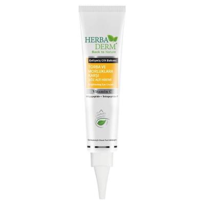 Herbaderm Eye Cream - Anti-Aging Skincare with Vitamin C & Niacinamide - Reduces Dark Circles & Puffiness