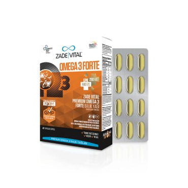 Zade Vital Omega-3 Fish Oil Supplement, 1200mg - Halal & Kosher Certified, 40 Softgels