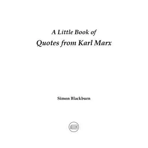 A Little Book of Quotes from Karl Marx - Paperback