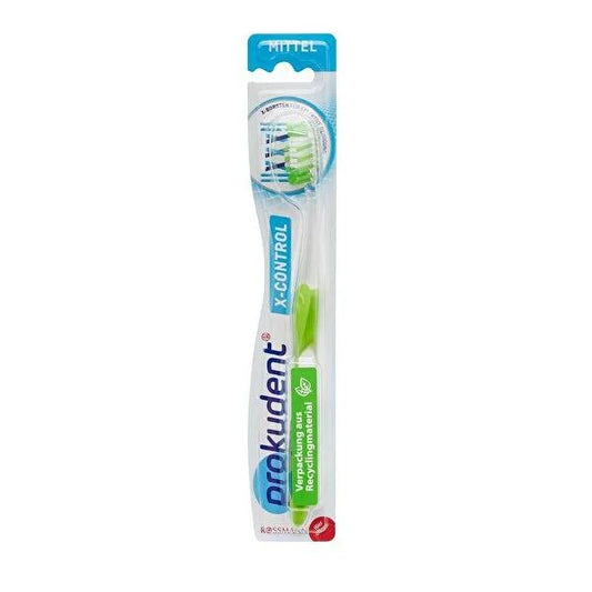 Prokudent X Control Medium Toothbrush: Superior Plaque Removal & Gum Care, Ergonomic Grip for Effective Cleaning