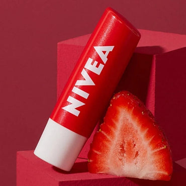 Nivea Nourishing Lip Care Balm with 24-hour Moisturization - Mineral Oil-Free Lip Balm