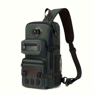 Anti-Theft Sling Bag Men Crossbody Chest Backpack USB Waterproof Travel Bag