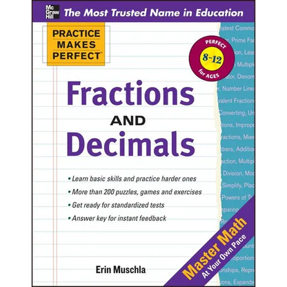 Practice Makes Perfect: Fractions, Decimals, and Percents - Paperback