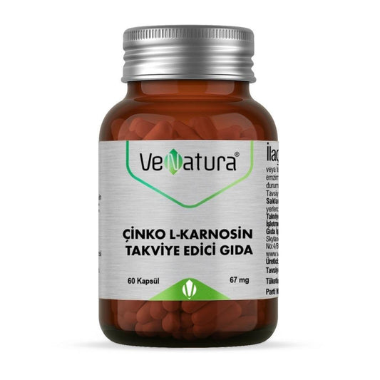 VeNatura Zinc L-Carnosine Supplement - 60 Capsules for Immune System Support