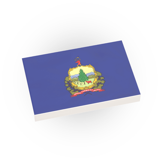 Vermont State Flag - Custom Printed 2x3 Tile - Made Using LEGO® Parts