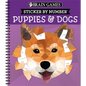 Brain Games - Sticker by Number: Puppies & Dogs - 2 Books in 1 (42 Images to Sticker) - Spiral