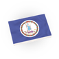 Virginia State Flag - Minifig Scale - Custom Printed - 2x3 Tile Made using LEGO® Parts