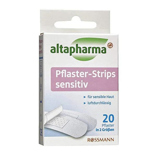 Altapharma Sensitive Skin Adhesive Bandages - Gentle, Breathable, and Dermatologically Tested - 20 Count