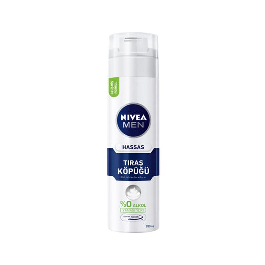Nivea Men Shaving Foam 200ml - Sensitive Skin Friendly, 6.76 fl oz