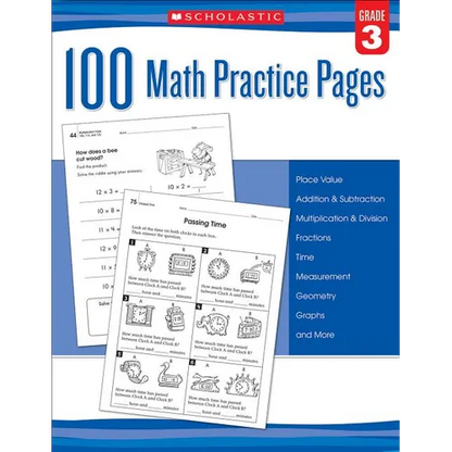 100 Math Practice Pages: Grade 3 - Paperback