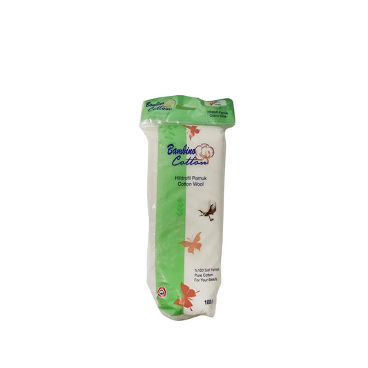 Bambino 100g Hydrophilic Cotton Wool for Baby Care - Natural, Absorbent, and Gentle on Skin