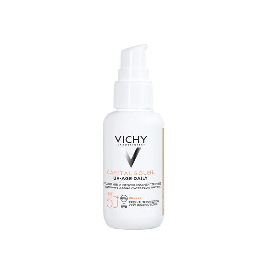 Vichy Capital Soleil UV-Age Daily SPF 50 Anti-Aging Tinted Sunscreen Face Cream - SPF 50 Facial Sun Protection