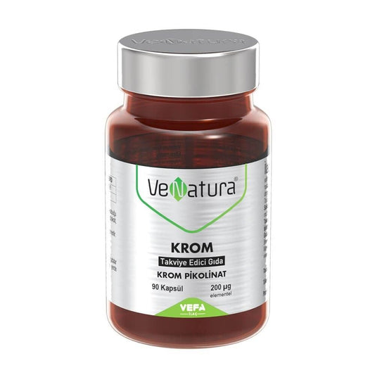 Venatura Krom 200 mcg Chromium Picolinate Supplement - 90 Capsules for Nutritional Support