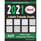 2021 Adult Puzzle Book: 365 Hard Variety Puzzles for Every Day of the Year: 12 Puzzle Types (Sudoku, Fillomino, Battleships, Calcudoku, Binary - Paperback