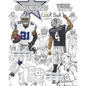 Ezekiel Elliott and the Dallas Cowboys: Then and Now: The Ultimate Football Coloring, Activity and Stats Book for Adults and Kids - Paperback