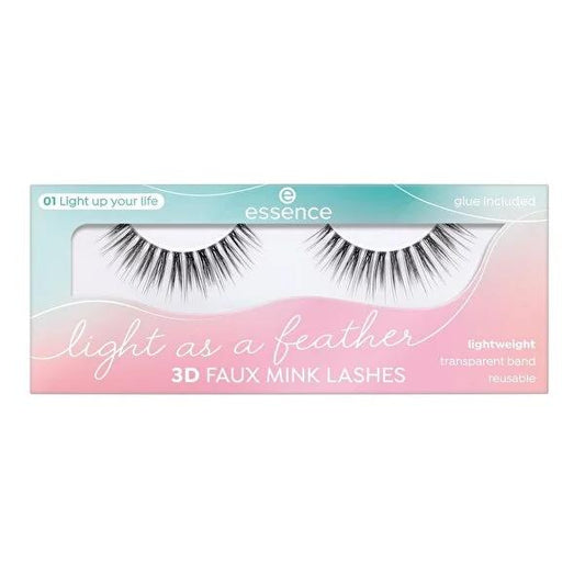 Essence Cosmetics Light as a Feather 3D Faux Mink False Eyelashes - Reusable, Lightweight, Easy to Apply